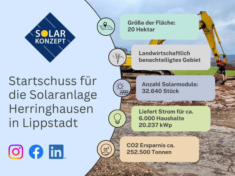 Baustart Solaranlage Herringhausen